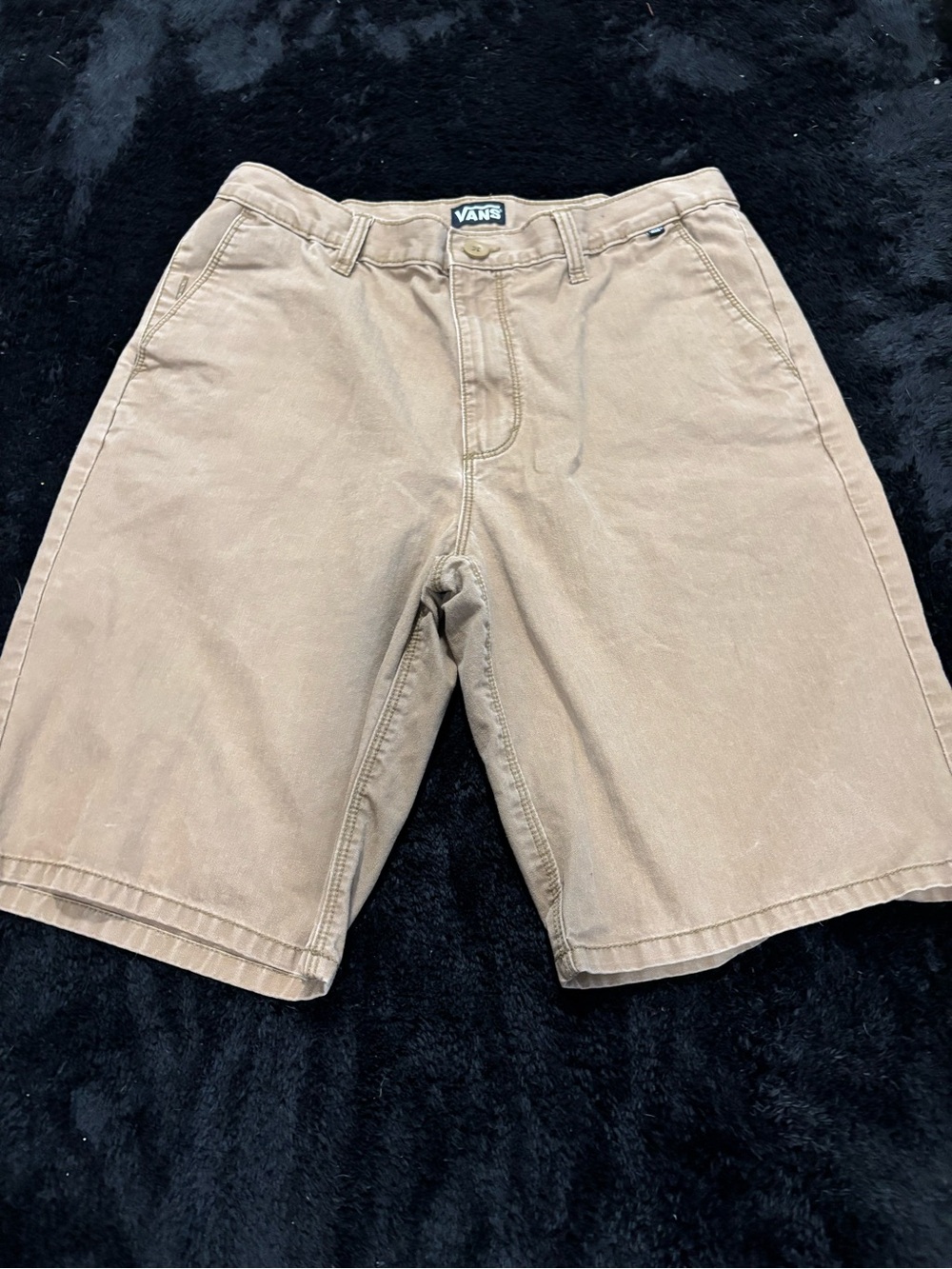Vans Men's Light Brown Flat Front Chino Shorts